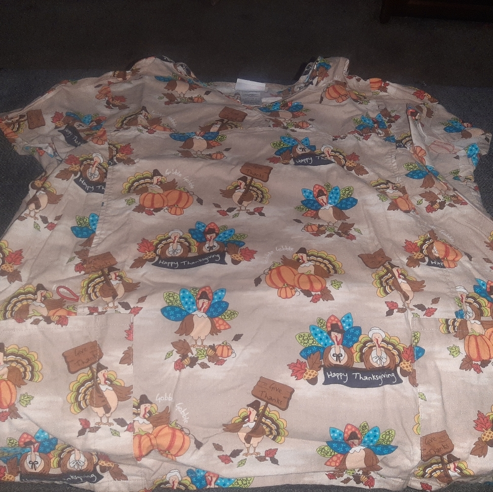 Thanksgiving scrub top